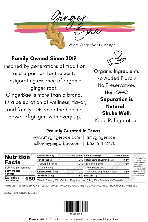 Original Organic Ginger - Fresh Pressed Juice