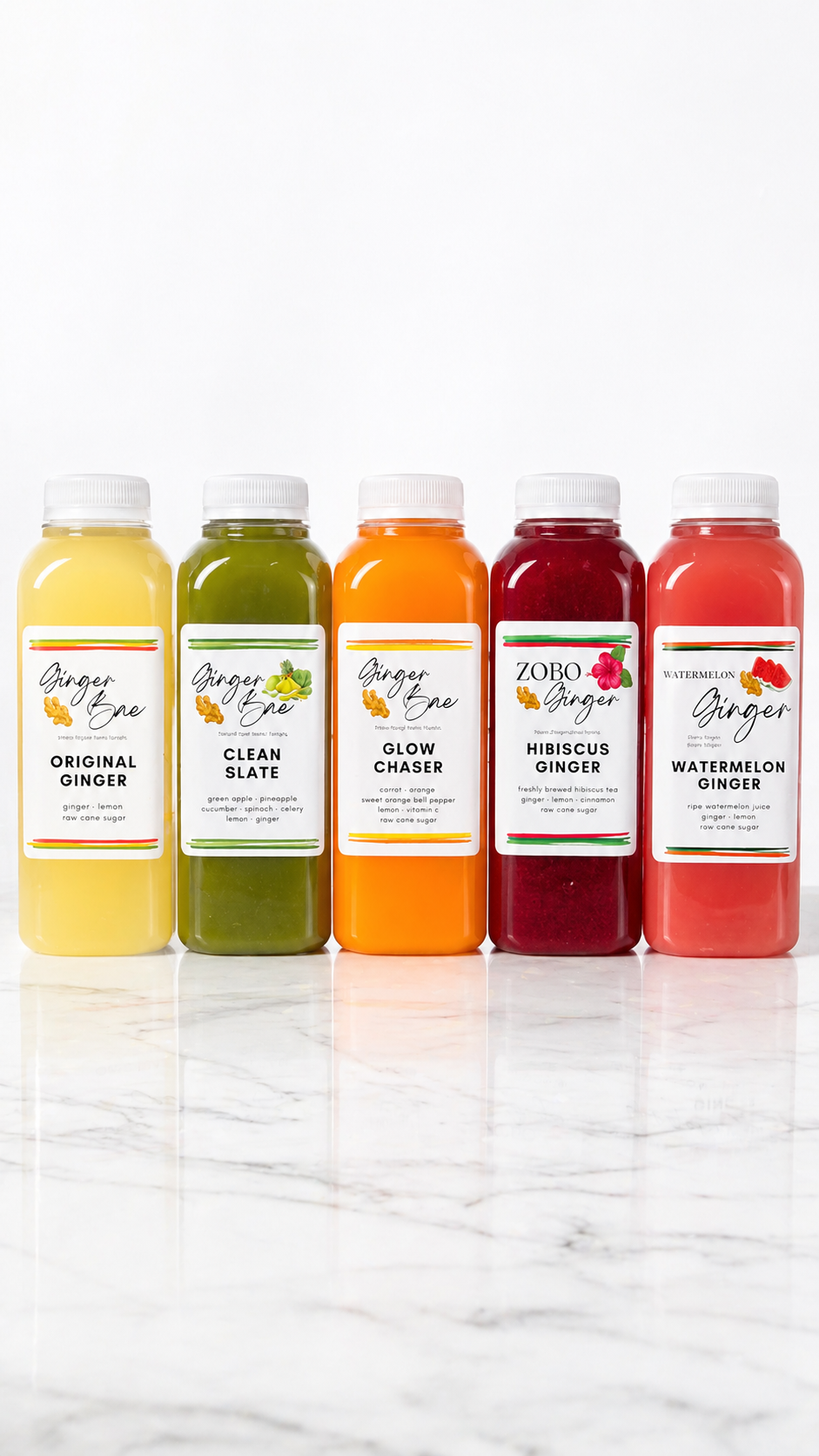 GingerBae Fresh Pressed Juice Bundle (5-Pack)