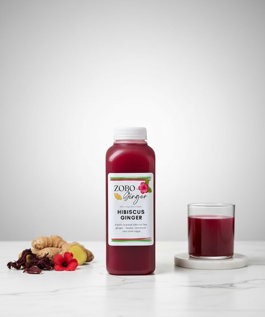 Zobo (Hibiscus) Ginger - Fresh Pressed Juice